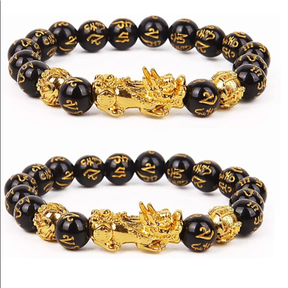 SOLD OUT - Pi Xiu Bracelet Feng Shui Black Obsidian Wealth Bracelet…